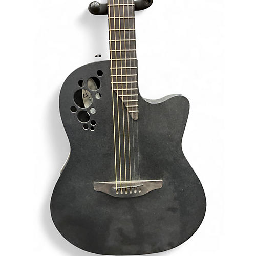 Used Ovation 1868T Elite Black Acoustic Electric Guitar Black