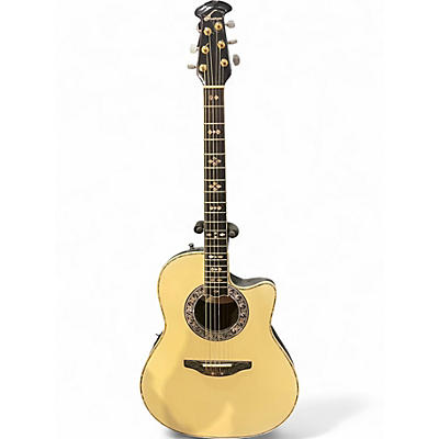 Used Ovation 1869 CUSTOM LEGEND  Antique White Acoustic Electric Guitar