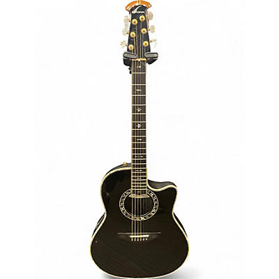 Used Ovation 1869 Custom Legend Black Acoustic Electric Guitar