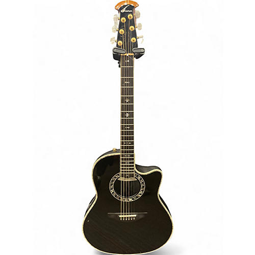 Used Ovation 1869 Custom Legend Black Acoustic Electric Guitar Black