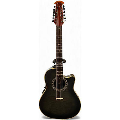 Ovation Used Ovation 2056AX5 Pro Legend Trans Black 12 String Acoustic Electric Guitar