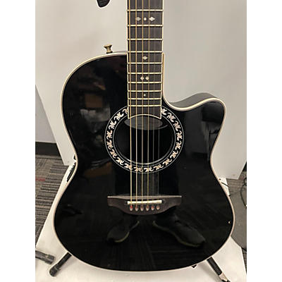 Ovation Used Ovation 2077 LX Black Acoustic Electric Guitar