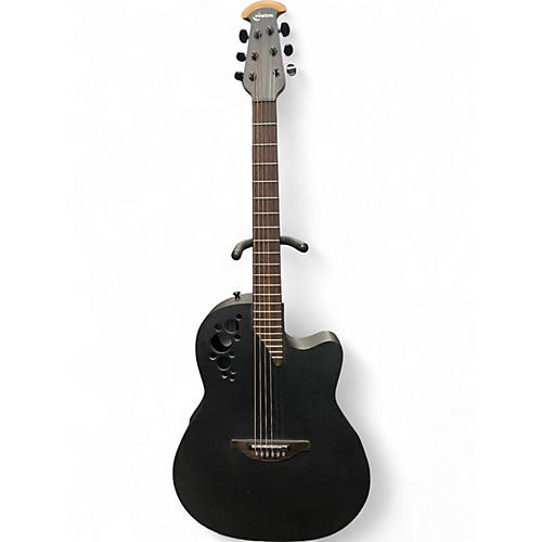 Used Ovation 2078 TX ELITE T Black Acoustic Electric Guitar Black