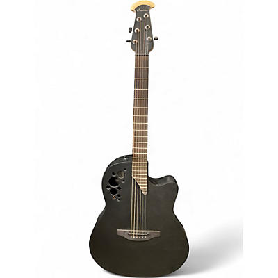 Used Ovation 2078TX-5-G Black Acoustic Electric Guitar