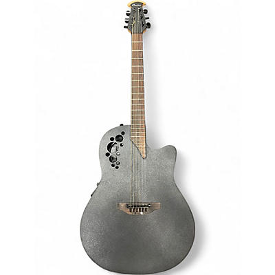 Used Ovation 2078TX Black Acoustic Electric Guitar