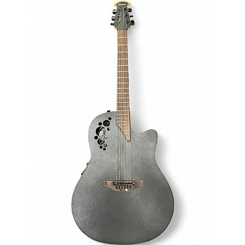 Used Ovation 2078TX Black Acoustic Electric Guitar Black