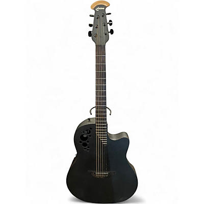 Used Ovation 2078TX Elite T Black Acoustic Electric Guitar
