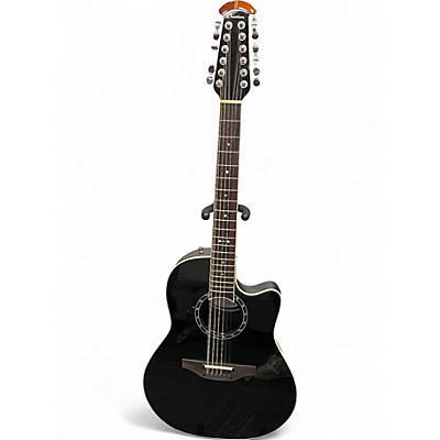 Used Ovation 2751AX Standard Balladeer 12-String Black 12 String Acoustic Electric Guitar