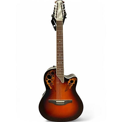 Used Ovation 2758AX-NEB-G New England Burst 12 String Acoustic Electric Guitar