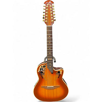 Used Ovation 2985-1 2 Tone Sunburst 12 String Acoustic Electric Guitar