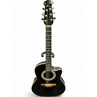 Used Ovation 4861 Black Acoustic Electric Guitar