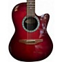 Used Ovation 6751 STANDARD BALLADEER67 Candy Red Burst 12 String Acoustic Electric Guitar Candy Red Burst