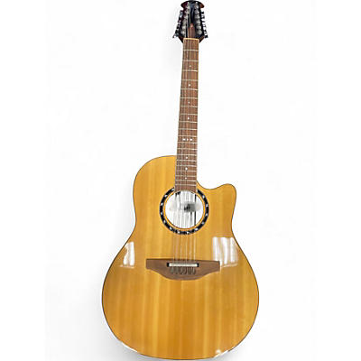 Used Ovation 6751LX Standard Balladeer LX Natural 12 String Acoustic Electric Guitar