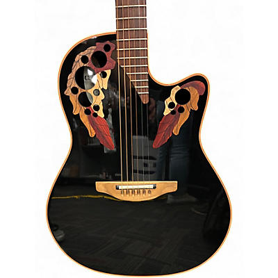 Used Ovation 6778 Elite Standard Black Acoustic Electric Guitar