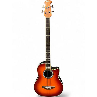 Used Ovation AE140 Tobacco Sunburst Electric Bass Guitar