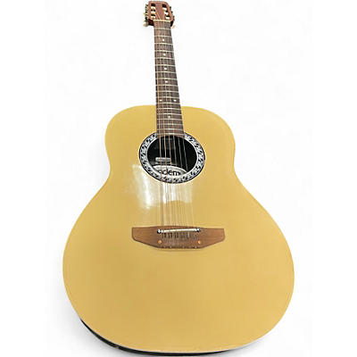 Used Ovation Academy KA14 Cream Acoustic Guitar
