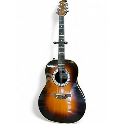 Used Ovation Acoustic Electric 2 Tone Sunburst Acoustic Electric Guitar