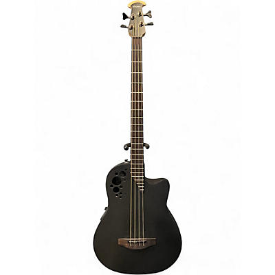 Used Ovation B778TX-5-G Black Acoustic Bass Guitar
