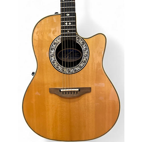 Used Ovation BALLADEER 1862 Natural Acoustic Electric Guitar Natural