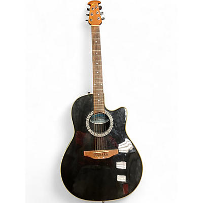 Used Ovation BALLADEER 4861 Black Acoustic Electric Guitar