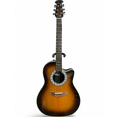 Used Ovation Balladeer Tobacco Sunburst Acoustic Electric Guitar