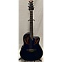 Used Ovation Used Ovation C44 Celebrity Deluxe Trans Blue Acoustic Electric Guitar Trans Blue