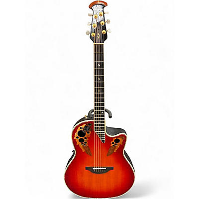 Used Ovation C778LX Cherry Sunburst Acoustic Electric Guitar