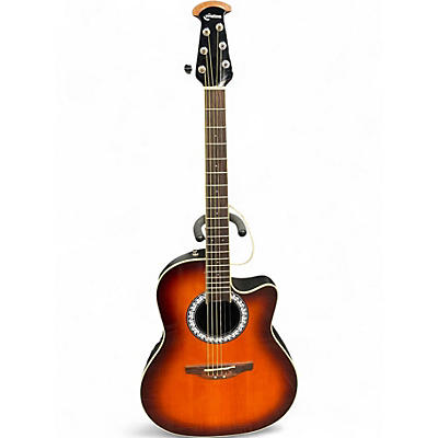 Used Ovation CA24S Celebrity 2 Tone Sunburst Acoustic Electric Guitar