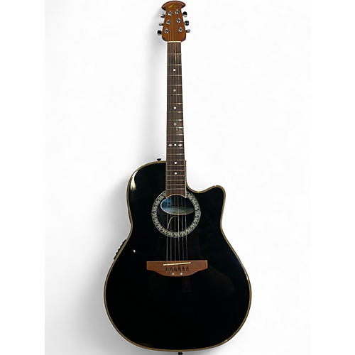 Used Ovation CC 057 Black Acoustic Electric Guitar Black