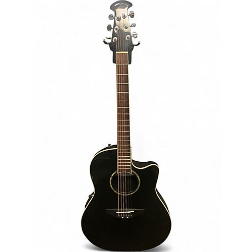Used Ovation CC-057 Celebrity Black Acoustic Electric Guitar Black