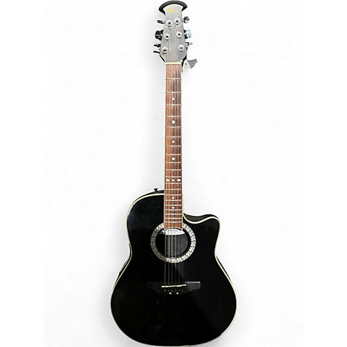 Used Ovation CC057 Black Acoustic Electric Guitar Black