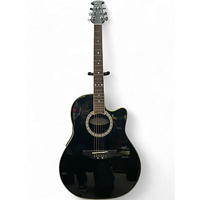 Used Ovation CC057 CELEBRITY Black Acoustic Electric Guitar