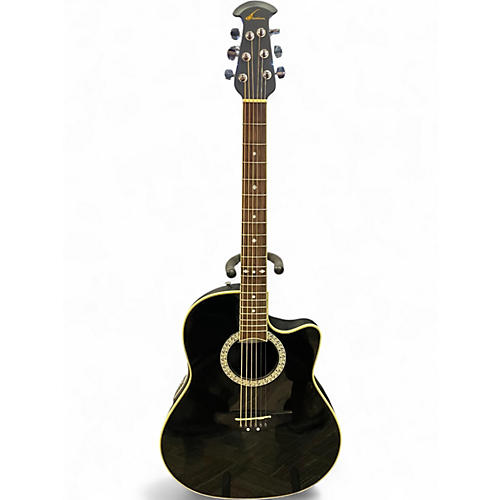 Used Ovation CC057 Celebrity Black Acoustic Electric Guitar Black