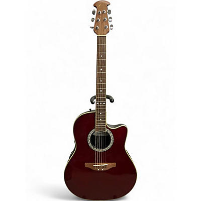 Used Ovation CC057 Red Acoustic Electric Guitar