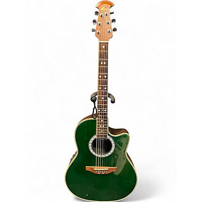 Used Ovation CC148 Celebrity Green Acoustic Electric Guitar