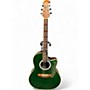 Used Ovation CC148 Celebrity Green Acoustic Electric Guitar Green