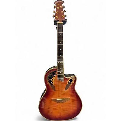 Used Ovation CC268 Celebrity Deluxe 2 Tone Sunburst Acoustic Electric Guitar