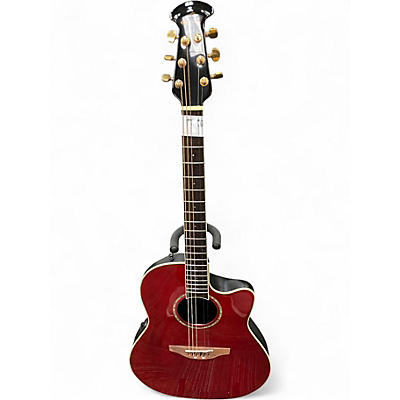 Used Ovation CC28-5 Celebrity Candy Apple Red Acoustic Electric Guitar