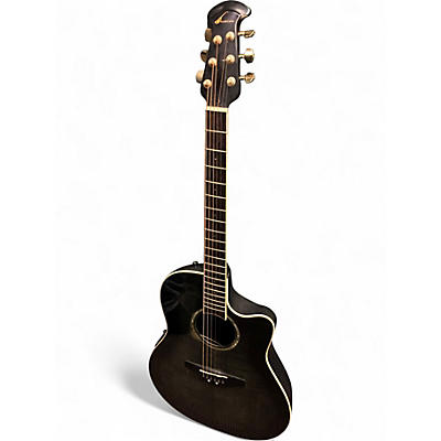 Used Ovation CC28 Celebrity Trans Black Acoustic Electric Guitar