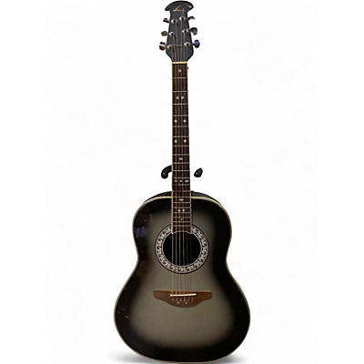 Used Ovation CC67 Celebrity Silver fade Acoustic Electric Guitar