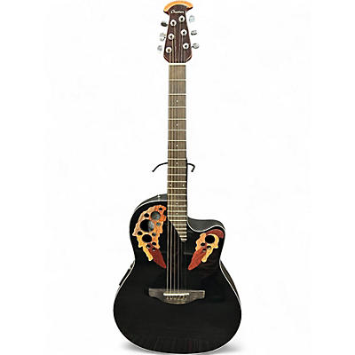 Used Ovation CE44 Celebrity Black Acoustic Electric Guitar