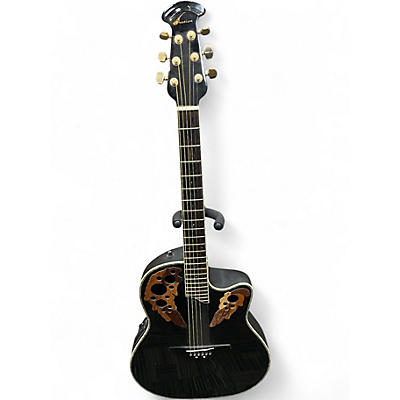 Used Ovation CE44 Celebrity Black Acoustic Electric Guitar