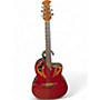 Used Ovation CE44-RR RED Acoustic Guitar RED