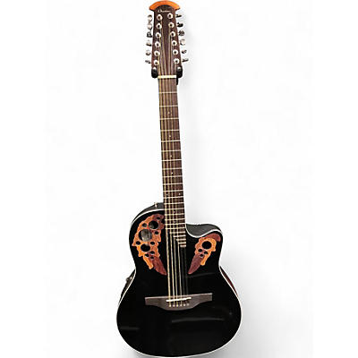 Used Ovation CE4412-5 Black Acoustic Electric Guitar