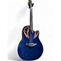 Used Ovation CE44P Blue Acoustic Electric Guitar Blue