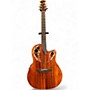 Used Ovation CE44P Celebrity Series Elite Plus Mid-Depth Figured Koa Acoustic Electric Guitar Figured Koa