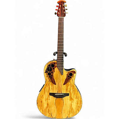 Used Ovation CE44P Celebrity Spalted Maple Acoustic Electric Guitar