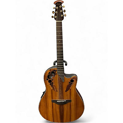 Used Ovation CE44P Natural Acoustic Guitar
