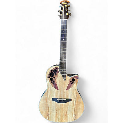 Used Ovation CE44P Spalted Maple Acoustic Electric Guitar