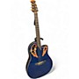 Used Ovation Used Ovation CE44P Trans Blue Acoustic Electric Guitar Trans Blue